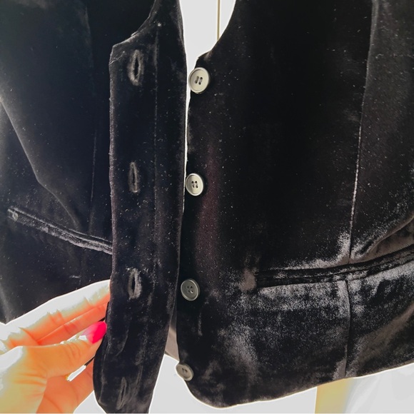 Zara Velvet Steampunk Cosplay Goth Black Halter Open Back Vest Women’s Large - Picture 3 of 15